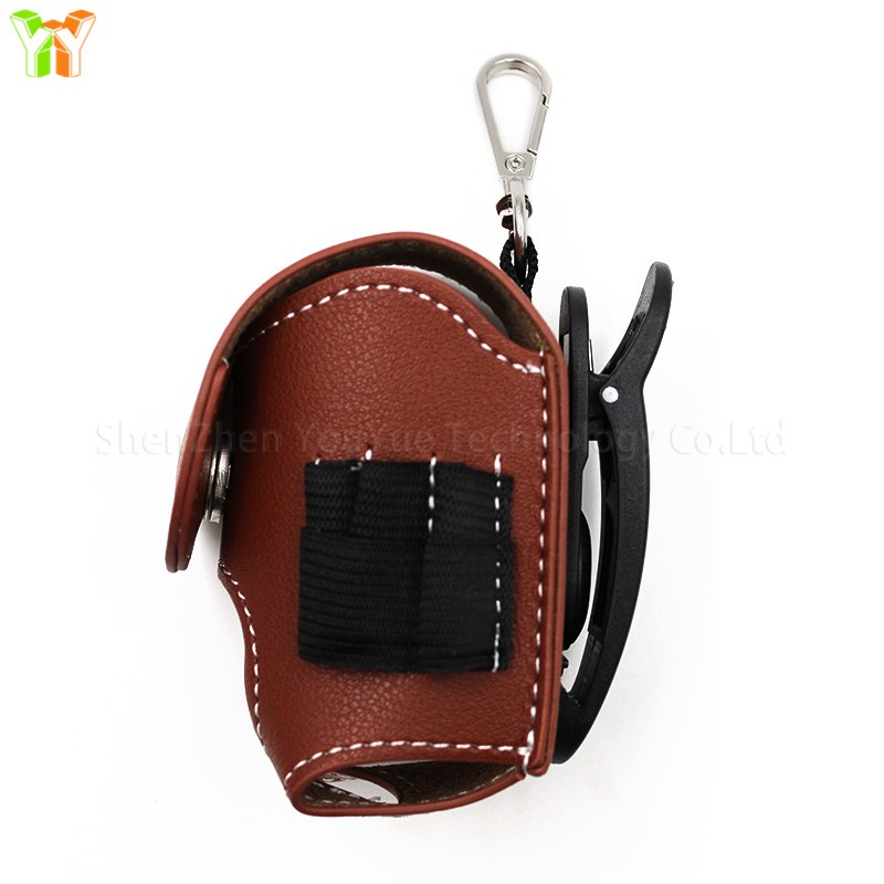 Golfer Waist Pack Supplier - Travel Portable Faux Leather Ball Tee Pouch
