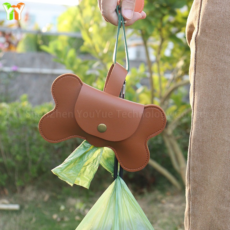 Poop Bag Dispenser Supplier - Multicolor PU Leather Outdoor Travel Pet