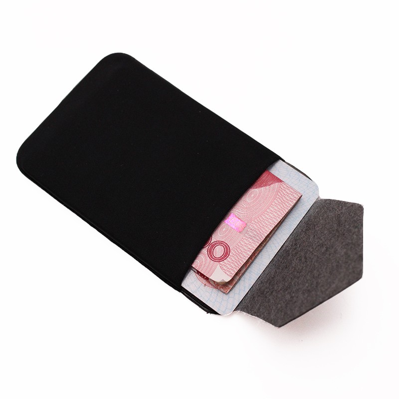 Phone Card Holder Supplier - Lycra Adhesive Stick on Credit Card Wallet