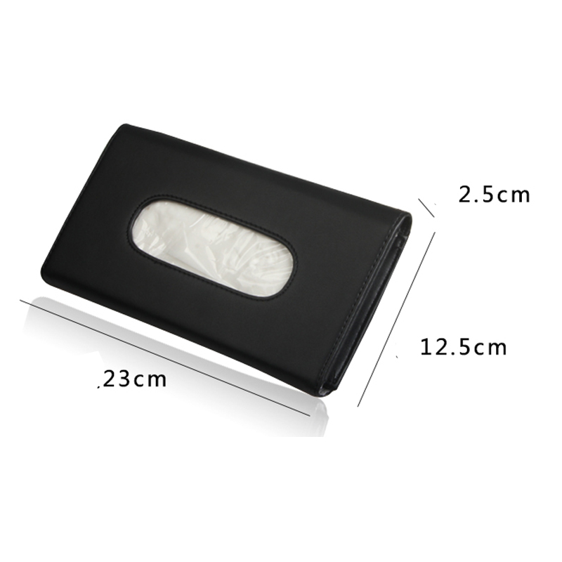 Car Tissue Holder Supplier - PU Leather Visor Box Backseat Case Tools