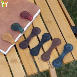 Magnetic Bookmark Factory - Vintage Genuine Leather Double-sided Page Marker