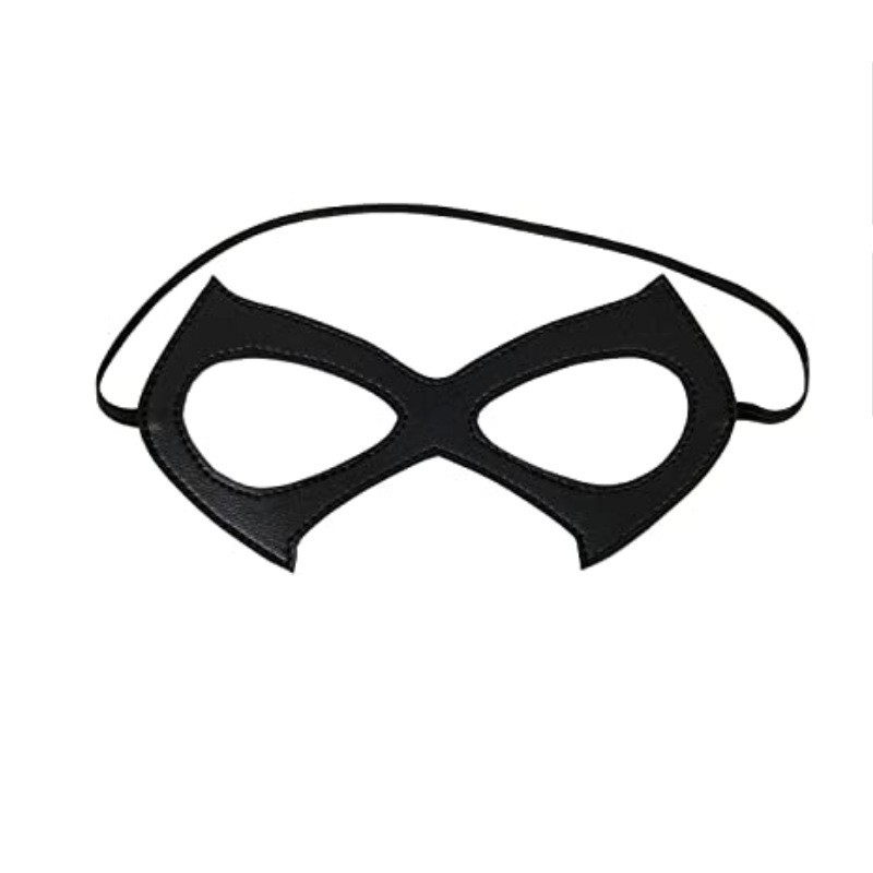 Leather Mask Supplier - Black PU Minimalist Costume Eye Masquerade Halloween