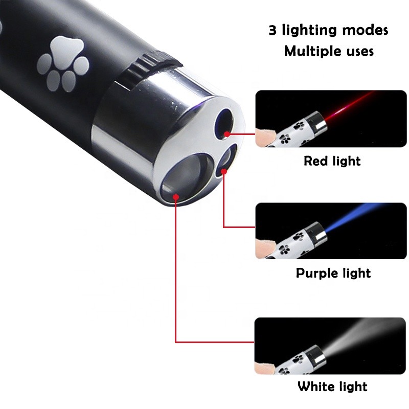 Pet Laser Toy Supplier - 5 Adjustable Patterns Chaser Tease Stick USB