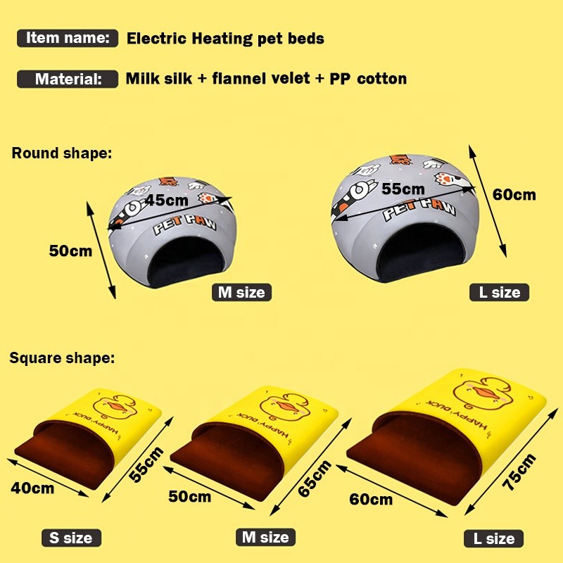 Heated Pet Bed Factory - 2023 Custom USB Charged Plush Kennel Nest