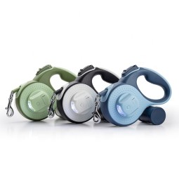 Retractable Leash Supplier - 5m 8m Training Nylon Rope Flashlight