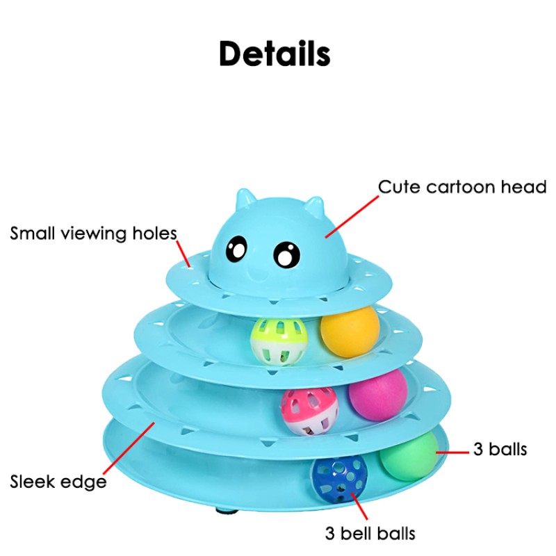 Cat Toy Supplier - 3 Layers Towers Tracks Roller Balls Interactive