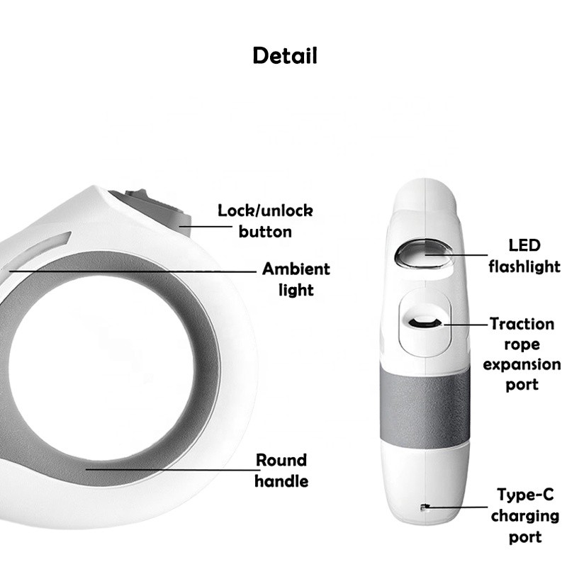 Dog Leash Manufacturer - 10ft Retractable Tangle Free Hands-free LED