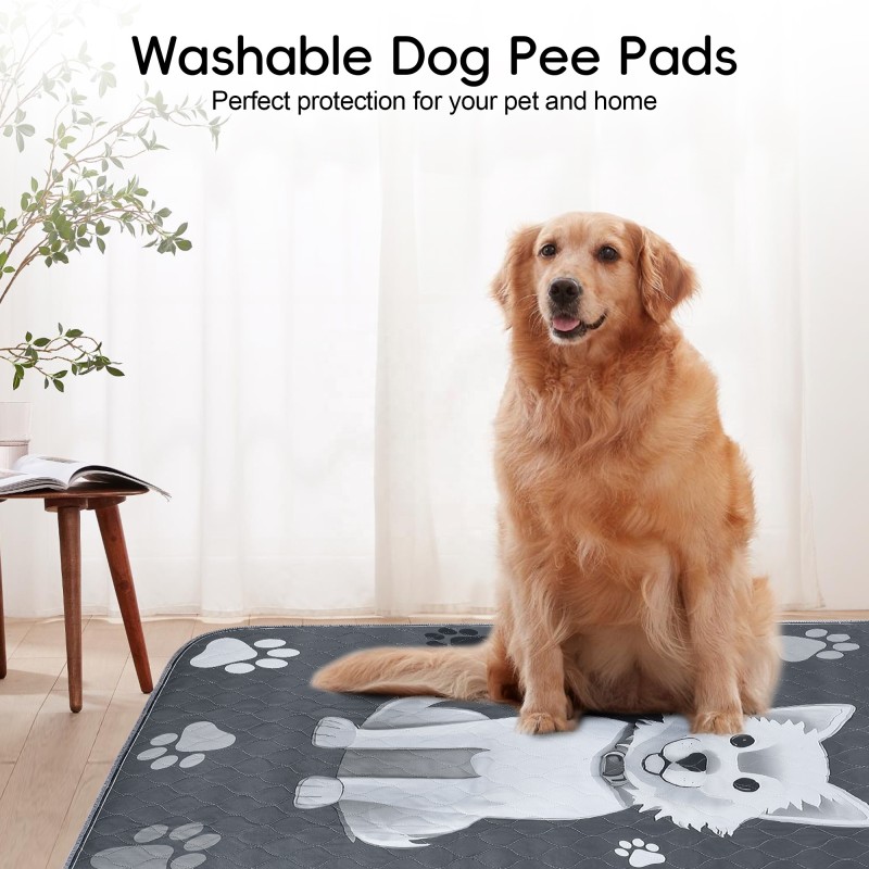 Puppy Pads Supplier - 34x36 Inch 2 Packs Reusable Anti-Slip Waterproof