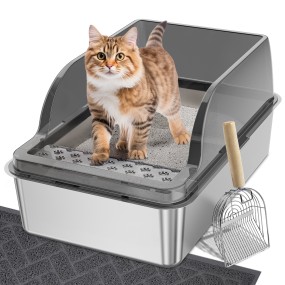 Stainless Steel Litter Box Supplier - Wholesale Anti-Urine Leakage XL