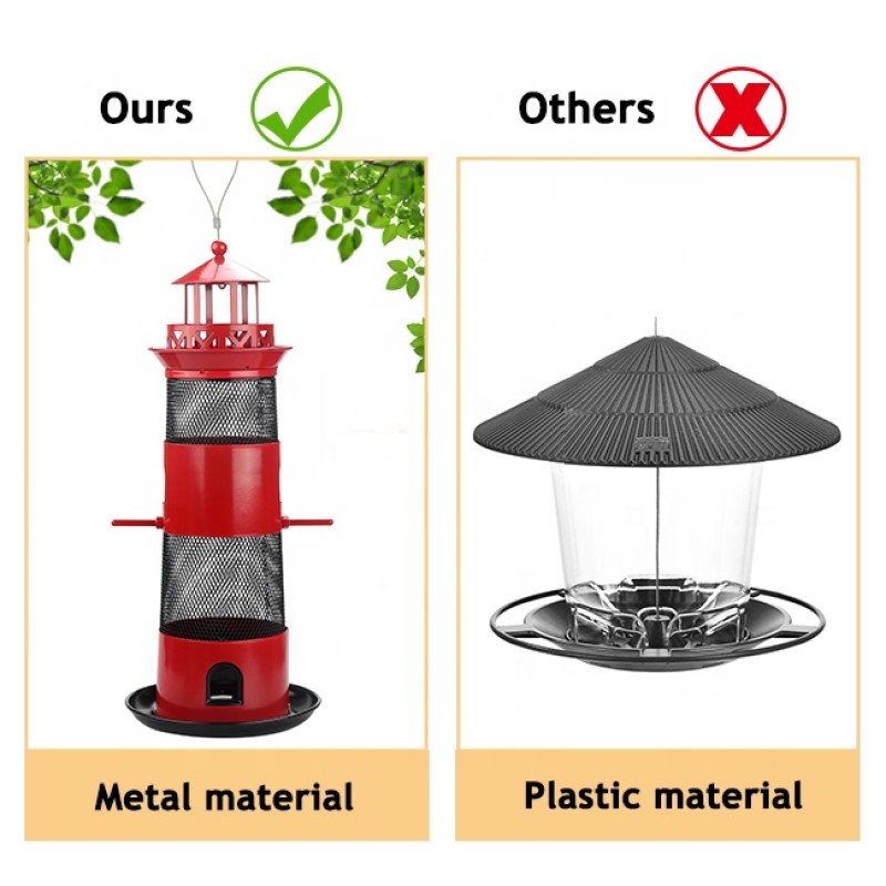 Bird Feeder Supplier - Rainproof Retractable 4lb Seed Capacity Squirrel Proof