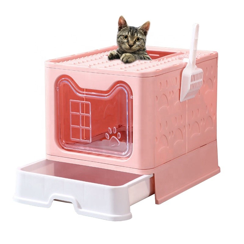 Cat Litter Box Factory - Drawer Type Enclosed Top Entry Foldable