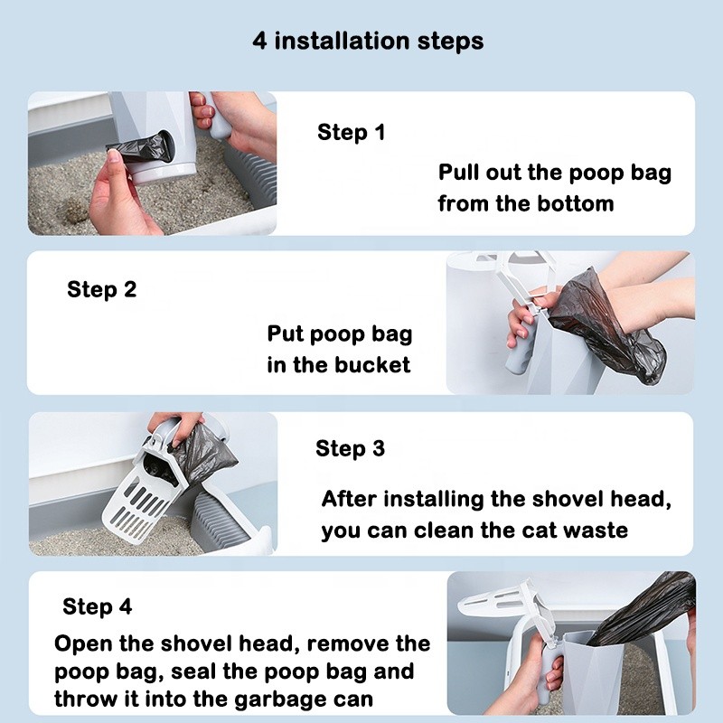 Litter Shovel Factory - Large Capacity Waste Cat Poop Processor Bucket