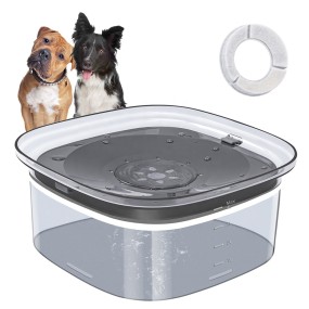Portable Water Bowl Supplier - 4L Visible Level Transparent Plastic No Spill