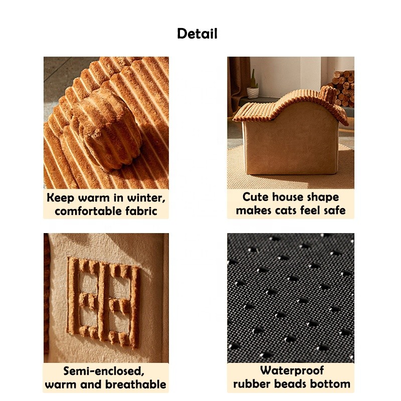 Cat Nest Bed Factory - Cartoon Style Winter Warm Foldable Cozy Soft