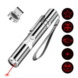 Laser Pointer Toy Supplier - Interactive 5 Switchable Patterns USB Charging