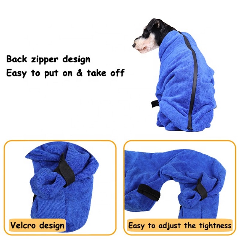 Pet Bath Robe Manufacturer - Full Body Wrap Super Absorbent Microfibre Towel