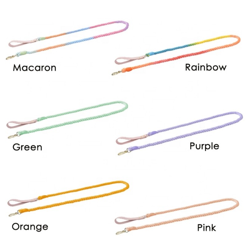 Dog Leash Set Supplier - Custom OEM Braided Leather Adjustable Luxury