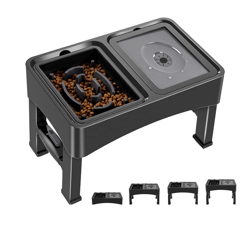 Adjustable Dog Bowl Manufacturer - DIY 4 Height Raised Stand Slow Feeder