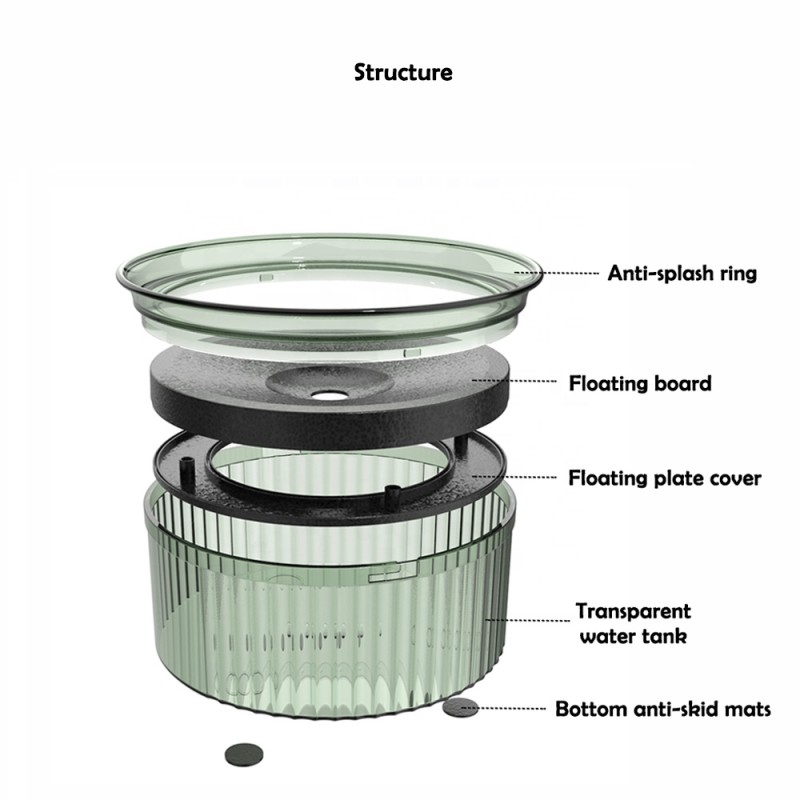 Pet Water Dispenser Supplier - New Round Shape 2L 3L Floating Disk