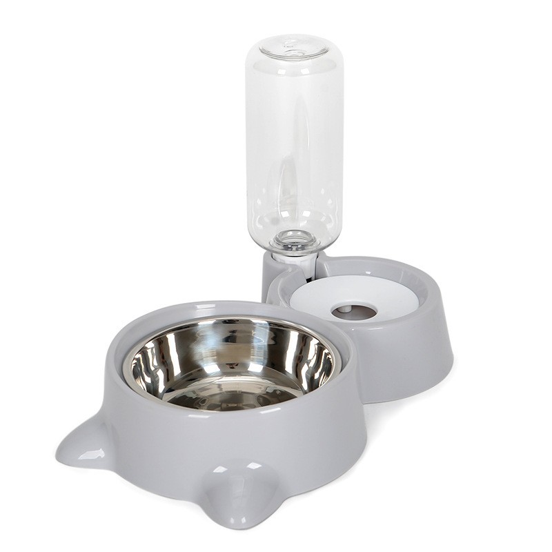 Pet Feeder Bowl Supplier - Modern Plastic Double Bowl Automatic Eco-Friendly