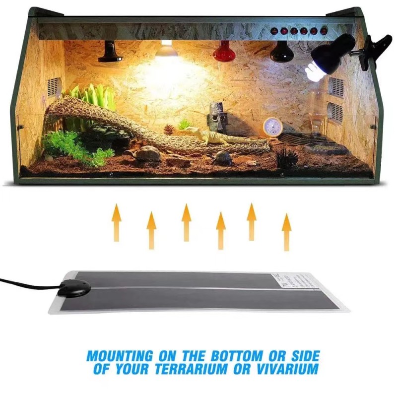 Reptile Heat Pad Supplier - 35W Temperature-Adjustable 65x28cm Small Animal