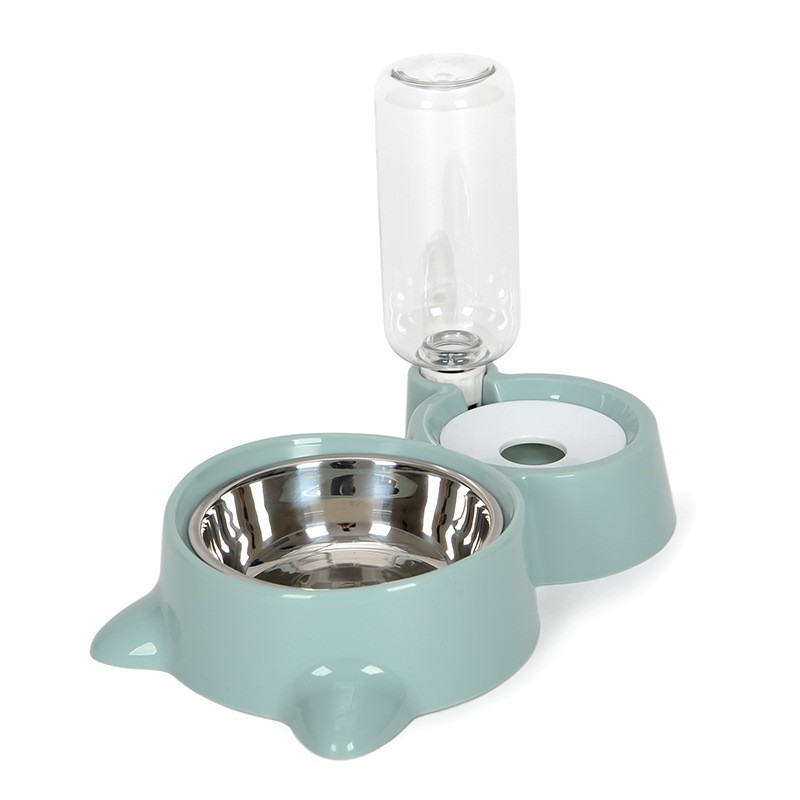Pet Feeder Bowl Supplier - Modern Plastic Double Bowl Automatic Eco-Friendly