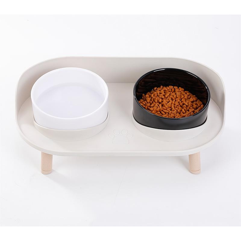 Double Pet Bowl Manufacturer - Modern Leak-Proof Elevated Stand Anti-Upset