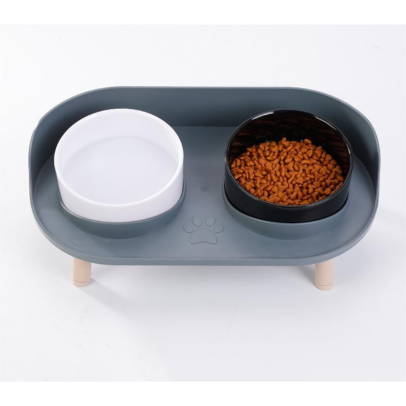 Double Pet Bowl Manufacturer - Modern Leak-Proof Elevated Stand Anti-Upset