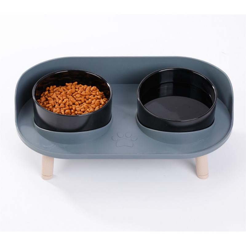 Double Pet Bowl Manufacturer - Modern Leak-Proof Elevated Stand Anti-Upset