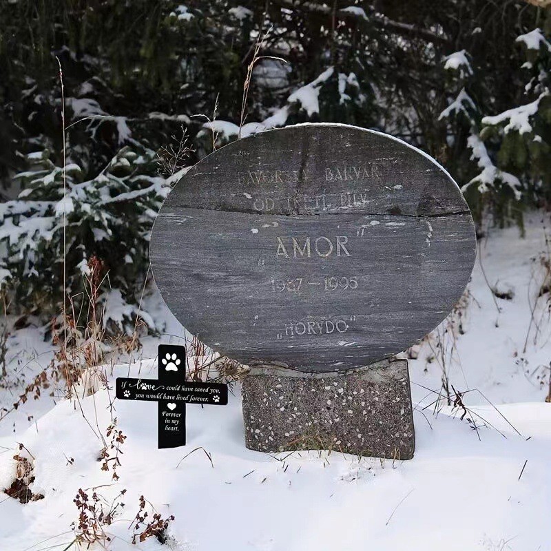 Plastic Pet Urn Supplier - High Quality Modern Stone Carving Outdoor Tombstone