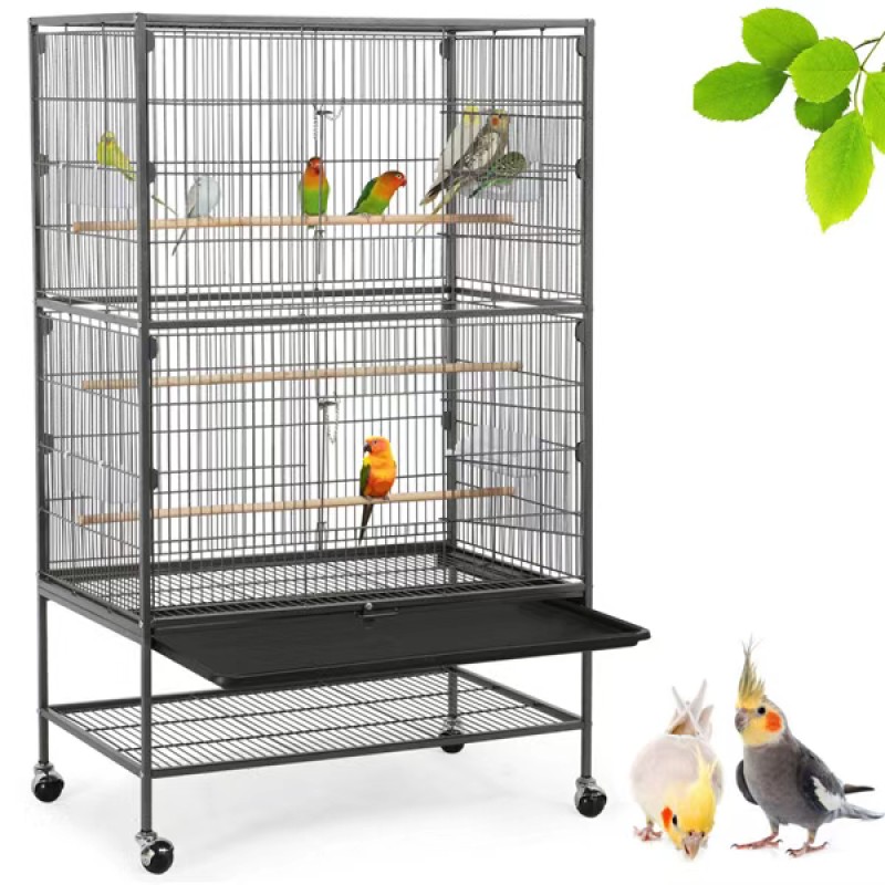 Outdoor Bird Cage Manufacturer - Hot Sale Large Aviary Black Simple Style
