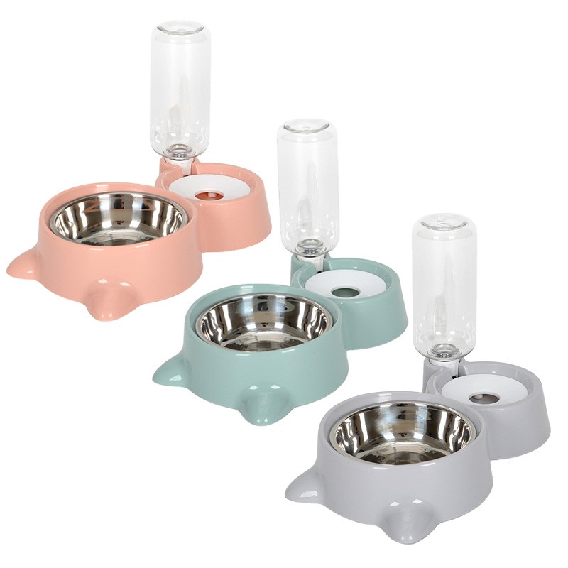 Pet Feeder Bowl Supplier - Modern Plastic Double Bowl Automatic Eco-Friendly