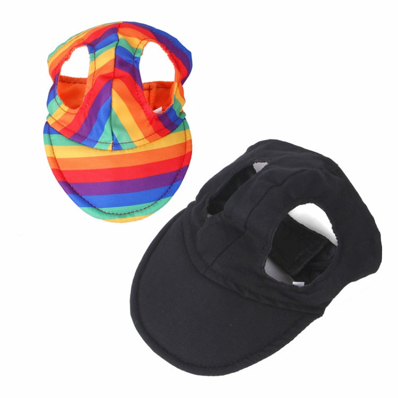 Pet Baseball Hat Factory - Rainbow Solid Polyester Outdoor Sports Travel