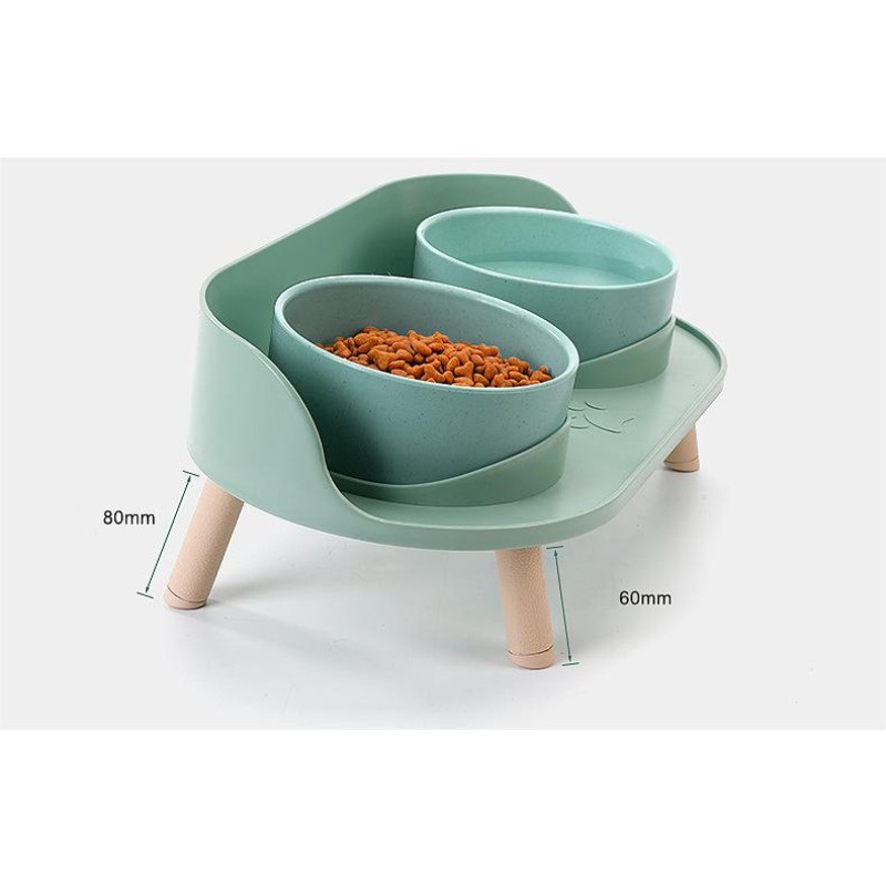 Double Pet Bowl Manufacturer - Modern Leak-Proof Elevated Stand Anti-Upset