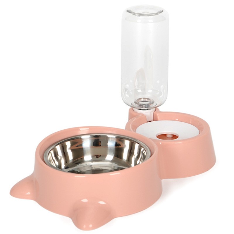 Pet Feeder Bowl Supplier - Modern Plastic Double Bowl Automatic Eco-Friendly