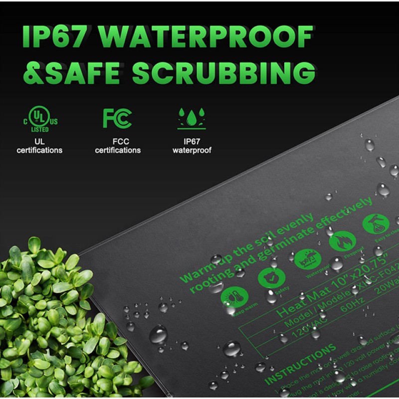 Seedling Heat Mat Supplier - 48x20.75 Inch Waterproof Heat Controller MET
