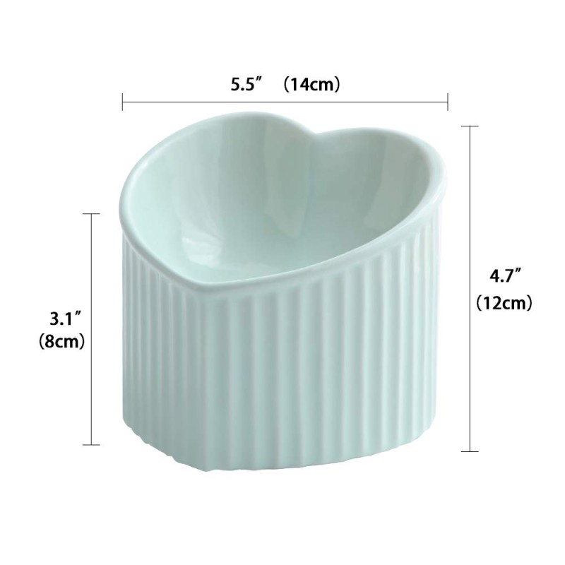Heart-shaped Bowl Manufacturer - Customizable Ceramic Raised Oblique Mouth Striped