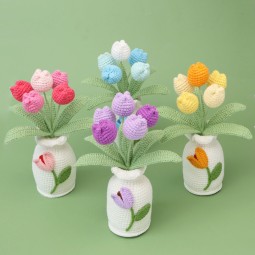 Crochet Plant Manufacturer - OEM Artificial Potted Tulip