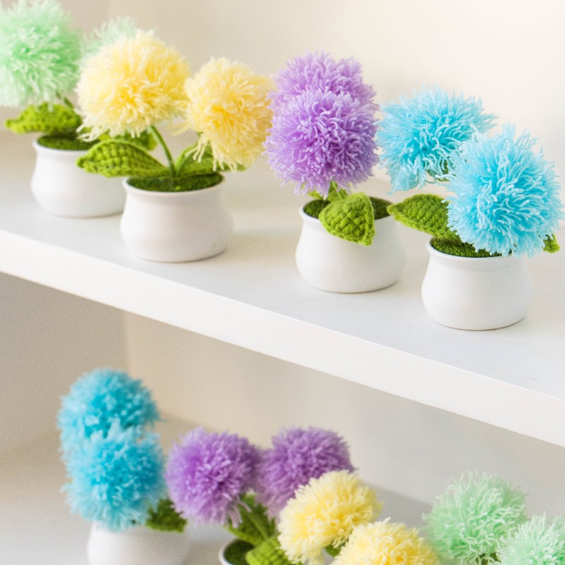 Crochet Plant Factory - OEM Ball Potted Dandelion Bouquet