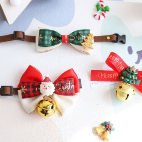 Pet Bow Tie Manufacturer - OEM Christmas Bell Collar