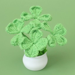 Crochet Ornament Manufacturer - OEM Four-Leaf Clover Yarn