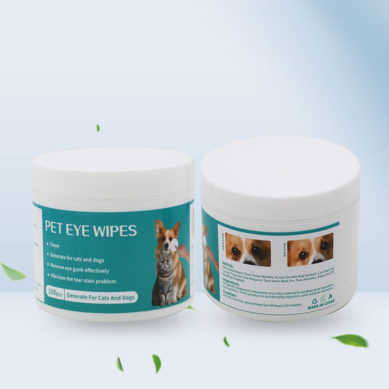 Pet Eye Wipes Manufacturer - OEM 100pcs Disposable Biodegradable