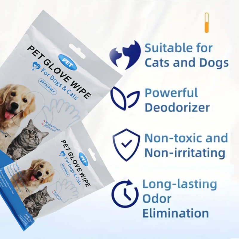 Pet Wash Gloves Manufacturer - OEM No Rinse Thick Fur Face