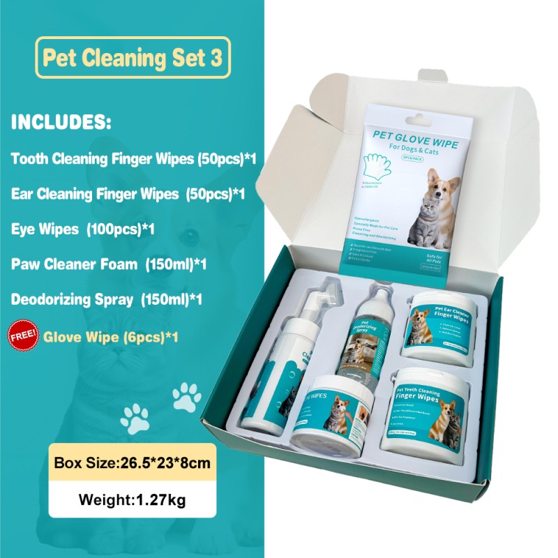 Pet Cleaning Kits Manufacturer - OEM Direct Sale 5 Pcs Sets