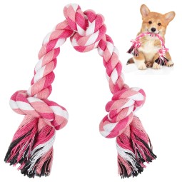 Pet Rope Toy Manufacturer - OEM Pink Tough Teeth Cleaning