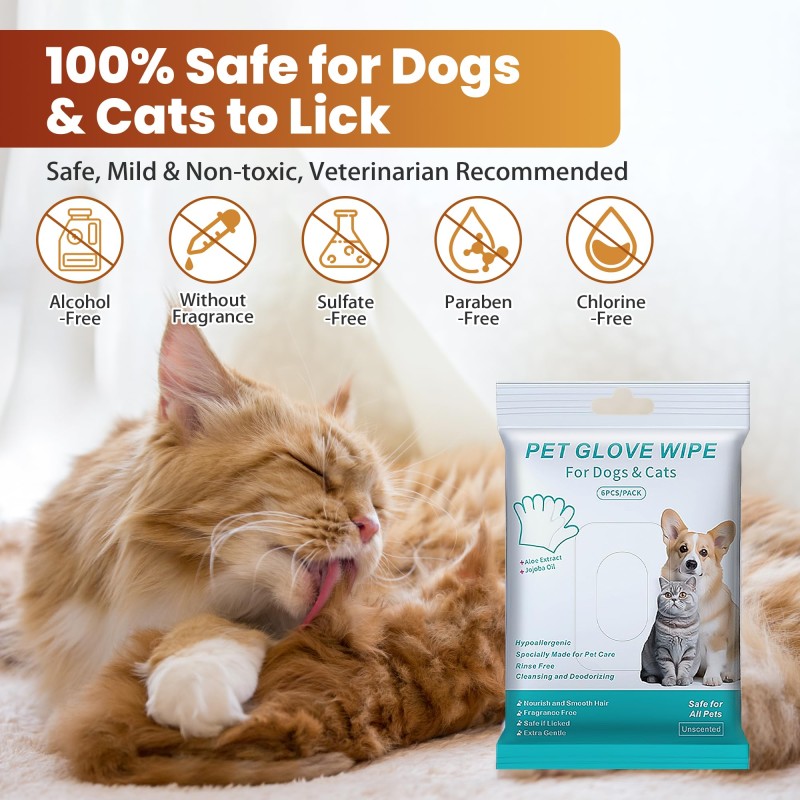 Pet Grooming Gloves Manufacturer - OEM 6pcs Free-Wash Deodorant