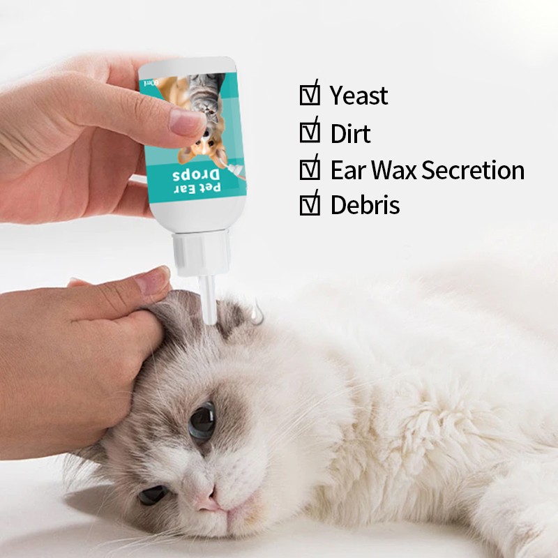 Pet Ear Drops Manufacturer - OEM Gentle Formula 60ml Clean