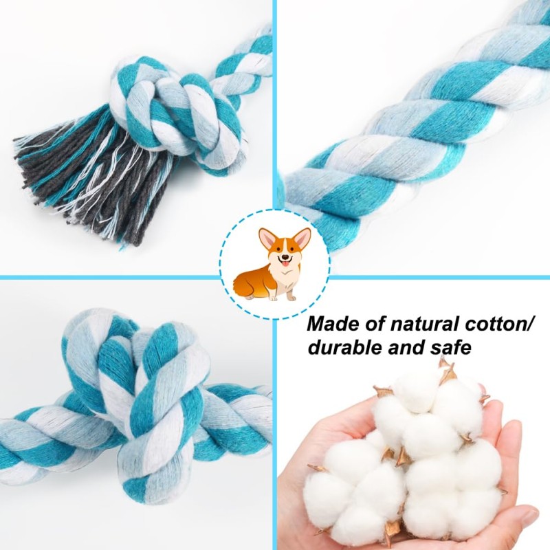 Pet Chew Toy Factory - OEM Blue Bite-Resistant Double Knot