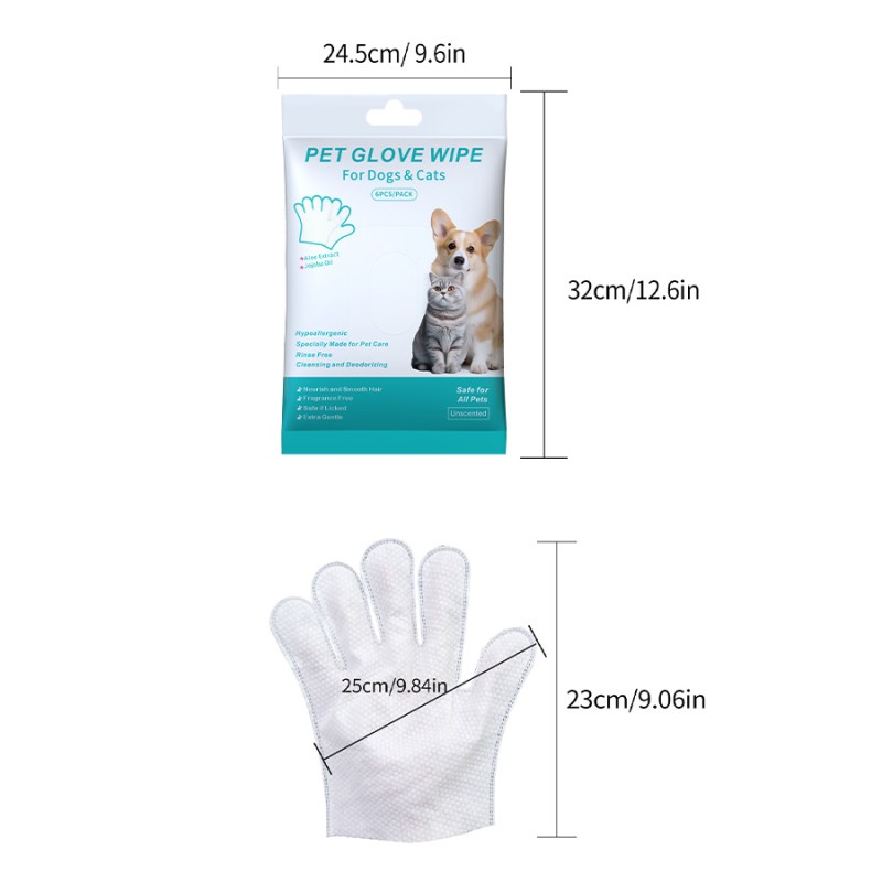 Pet SPA Gloves Factory - OEM Big Size Disposable Wet