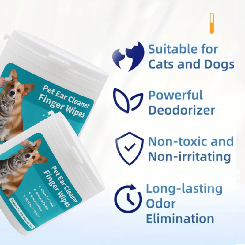 Pet Ear Wipes Factory - OEM Soft Deodorizing Grooming Care